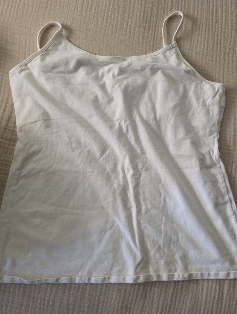 Women’s White Spaghetti Strap Tank Top